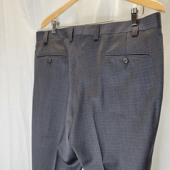 Lauren Ralph Lauren Gray Check Wool Dress Pants, 38x30 - Picture 4 of 6